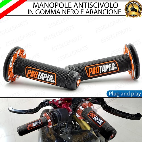 Manopole manubrio moto nero - manopole,